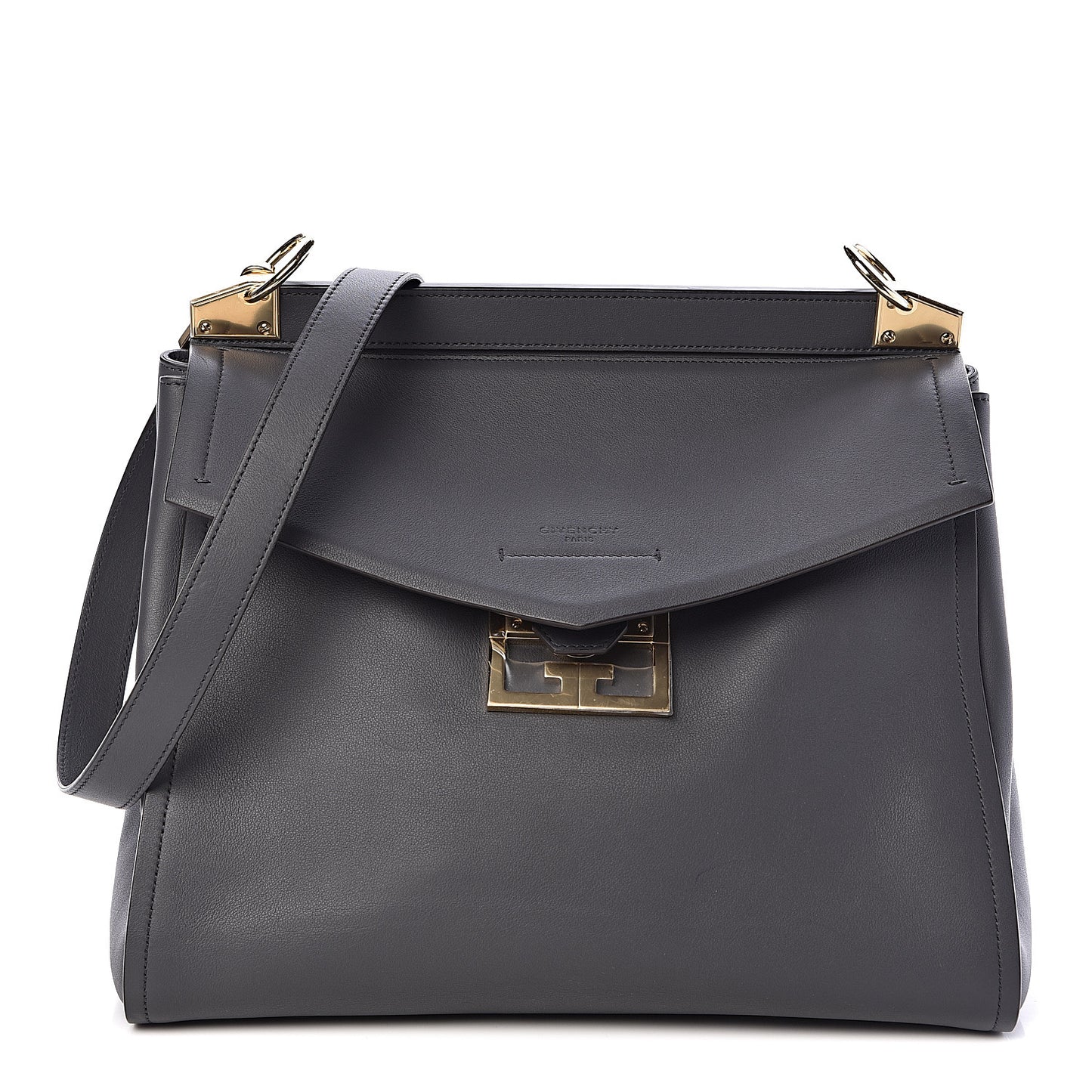 Calfskin Medium Mystic Shoulder Bag Storm Grey