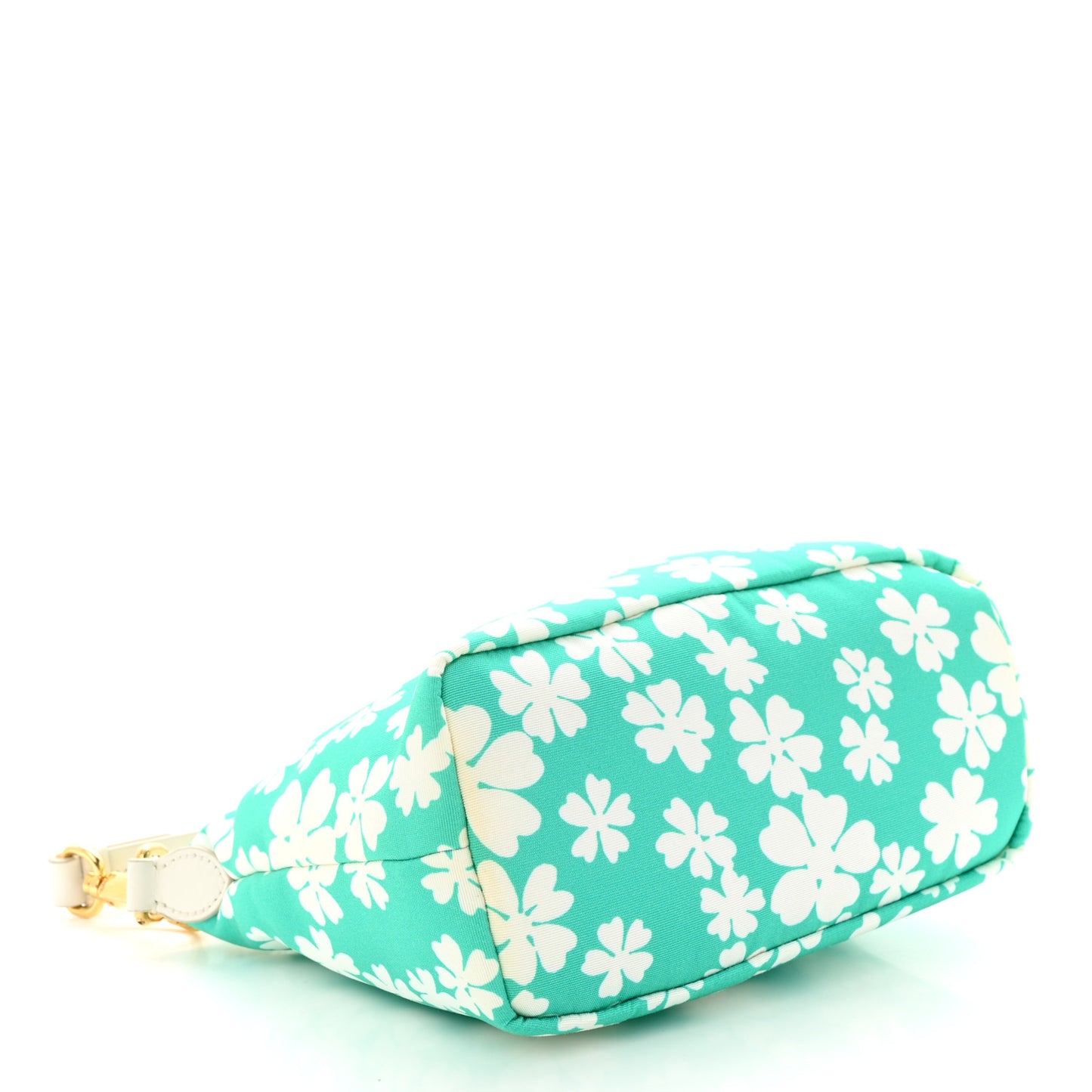 Nylon Magnolia Print Mini Spirit Cire Bag Giada White