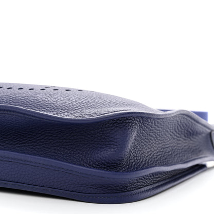 Hermes Taurillon Clemence Evelyne III PM Bleu Encre 10 of 11