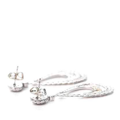 John Hardy Sterling Silver Diamond Pave Drop Earrings 3 of 4