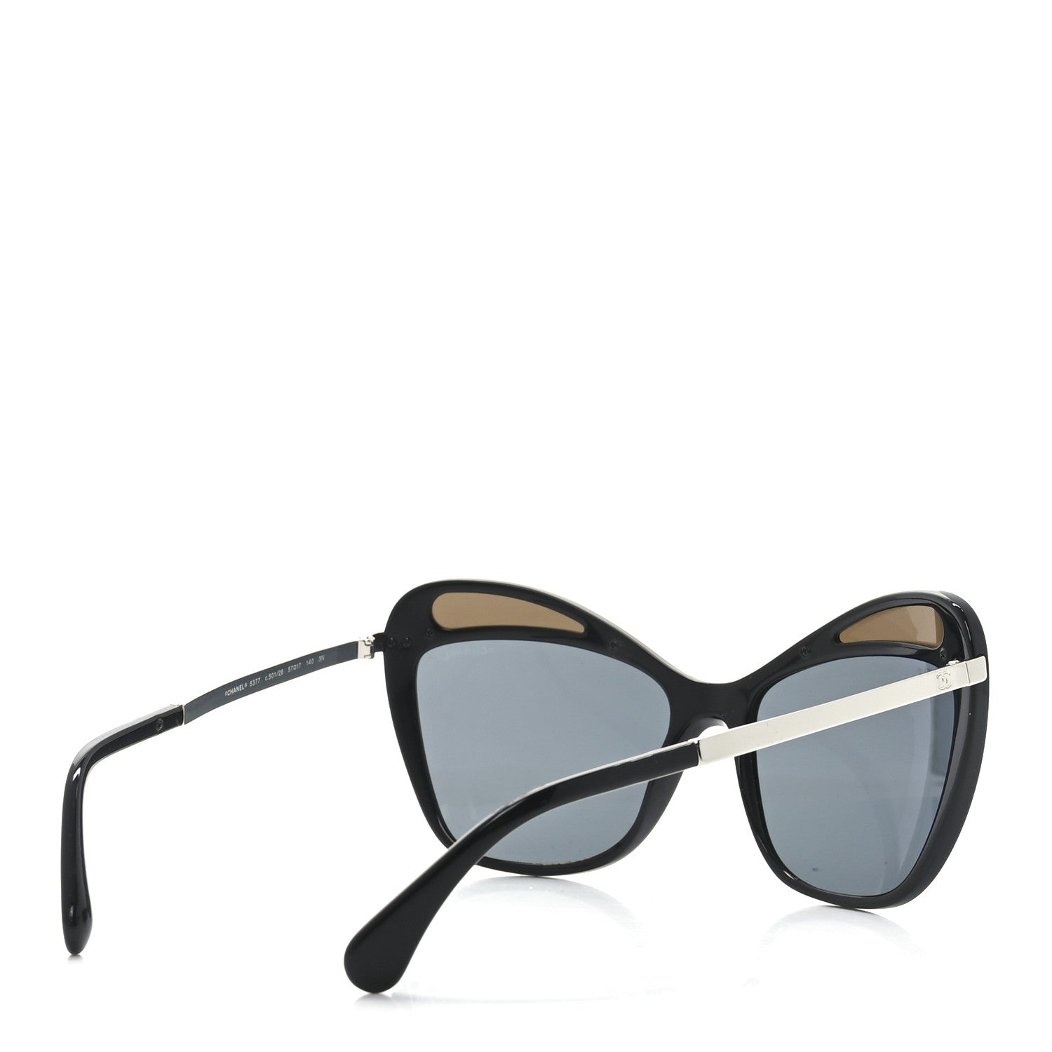 Chanel Acetate Butterfly Sunglasses 5377 Black Grey 4 of 7