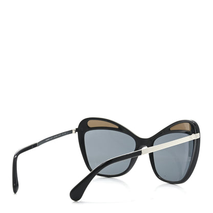 Chanel Acetate Butterfly Sunglasses 5377 Black Grey 4 of 7