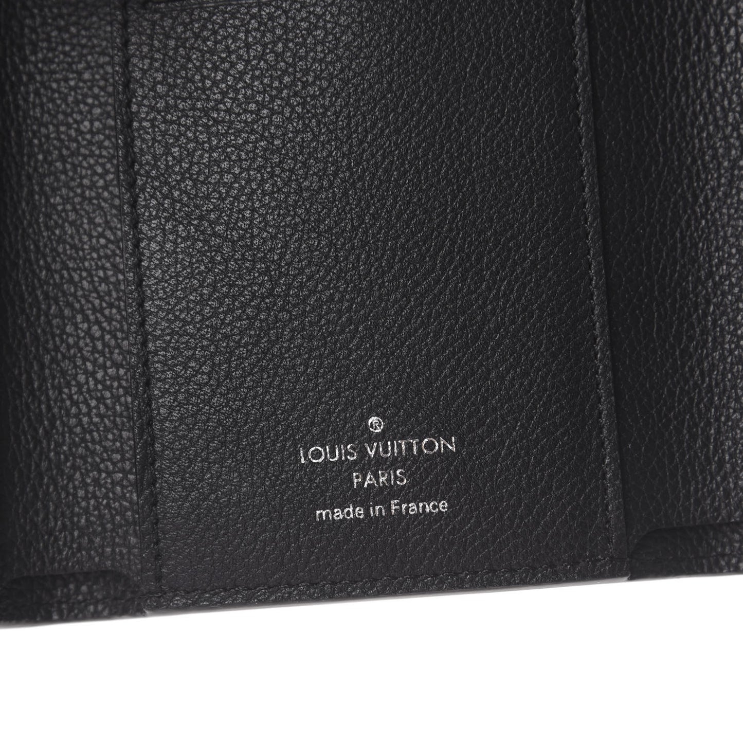 Soft Calfskin My Lockme Compact Wallet Black