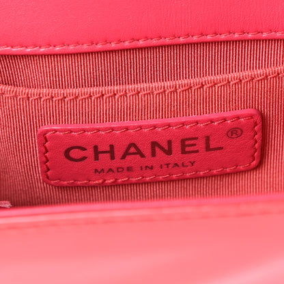 Chanel Patent Calfskin Quilted Mini Boy Flap Pink 5 of 9