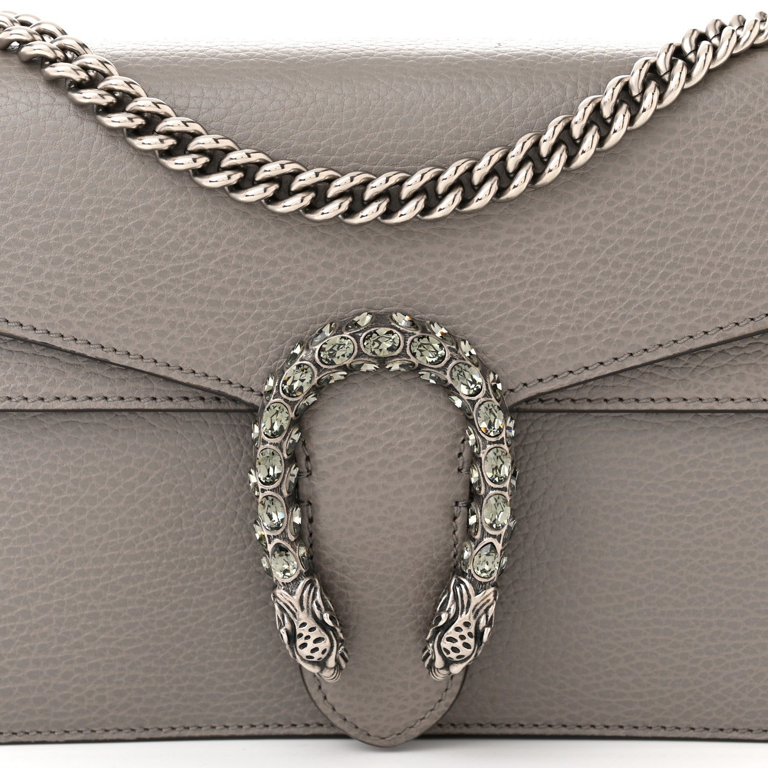 Gucci Pebbled Calfskin Small Dionysus Shoulder Bag Dusty Grey 8 of 14