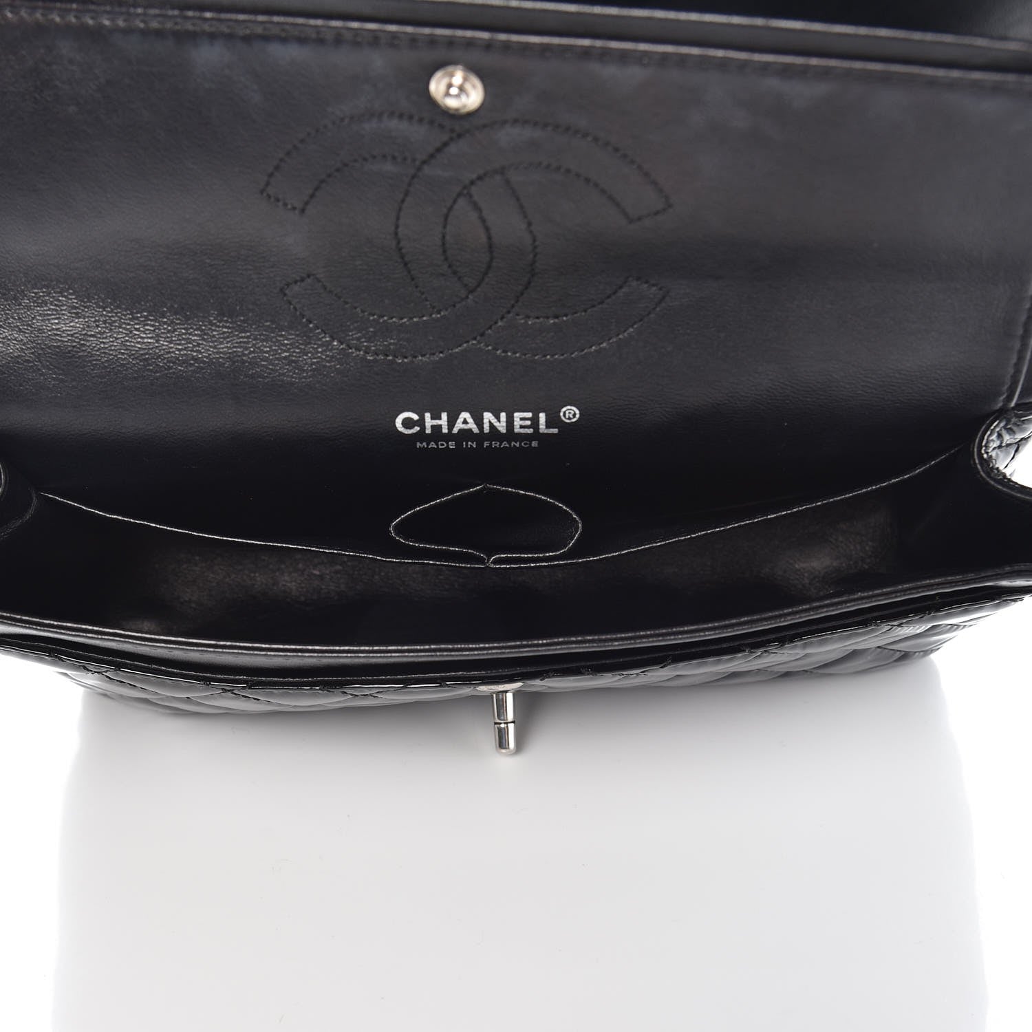 Chanel Patent Quilted Medium Double Flap Black 6 of 8