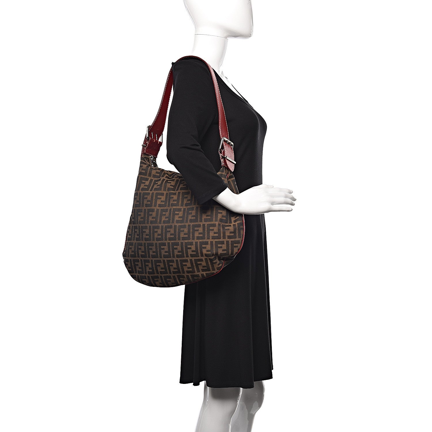 Fendi Zucca Shoulder Bag Red 2 of 15