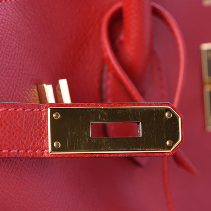 Hermes Epsom Birkin 35 Rouge Casaque 24 of 44
