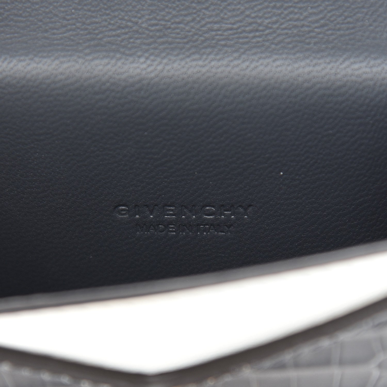 Givenchy Calfskin Crocodile Embossed Mini Phone Crossbody Bag Grey 6 of 11