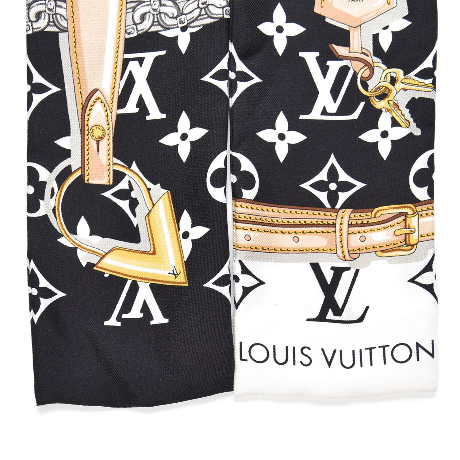 Louis Vuitton Silk Monogram Confidential Bandeau Black 2 of 4