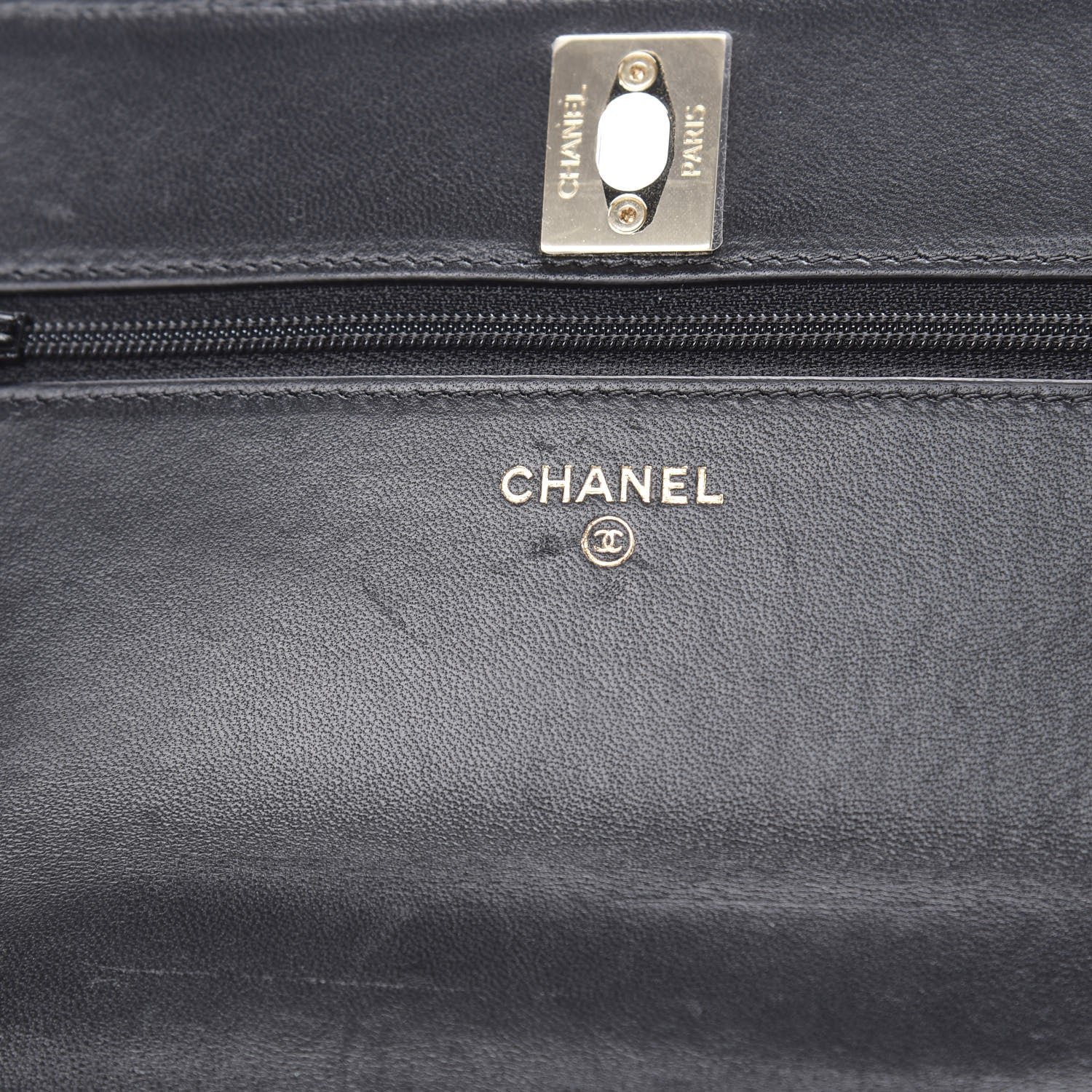 Chanel Lambskin Quilted Trendy CC Wallet On Chain WOC Black 12 of 15