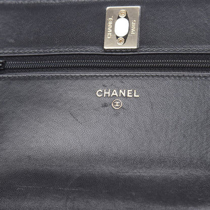 Chanel Lambskin Quilted Trendy CC Wallet On Chain WOC Black 12 of 15