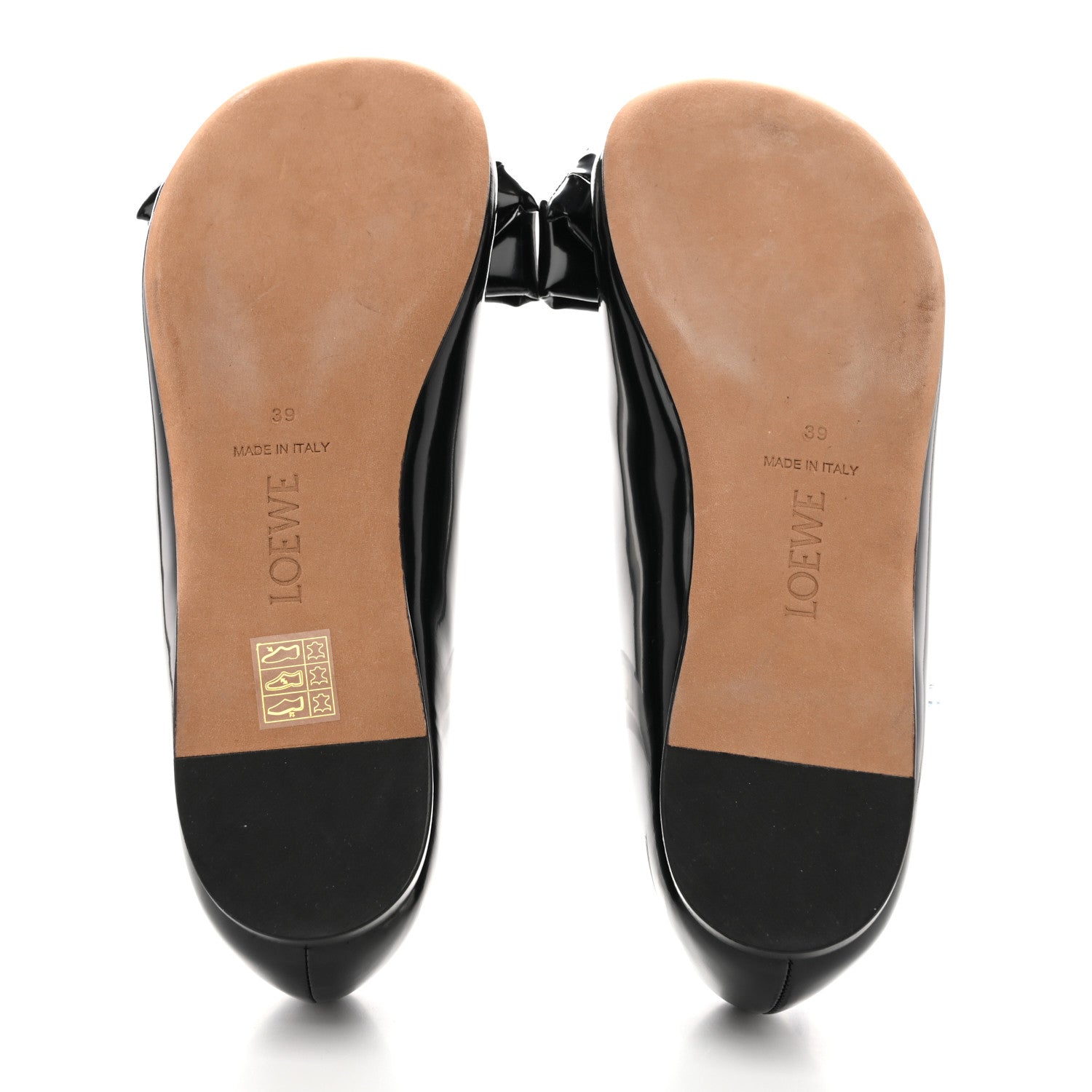 Loewe Puffy Lambskin Padded Bow Ballerina Flats 39 Black 5 of 7