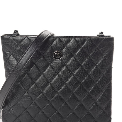 Chanel Aged Calfskin Quilted Crossbody Bag Black 7 of 9