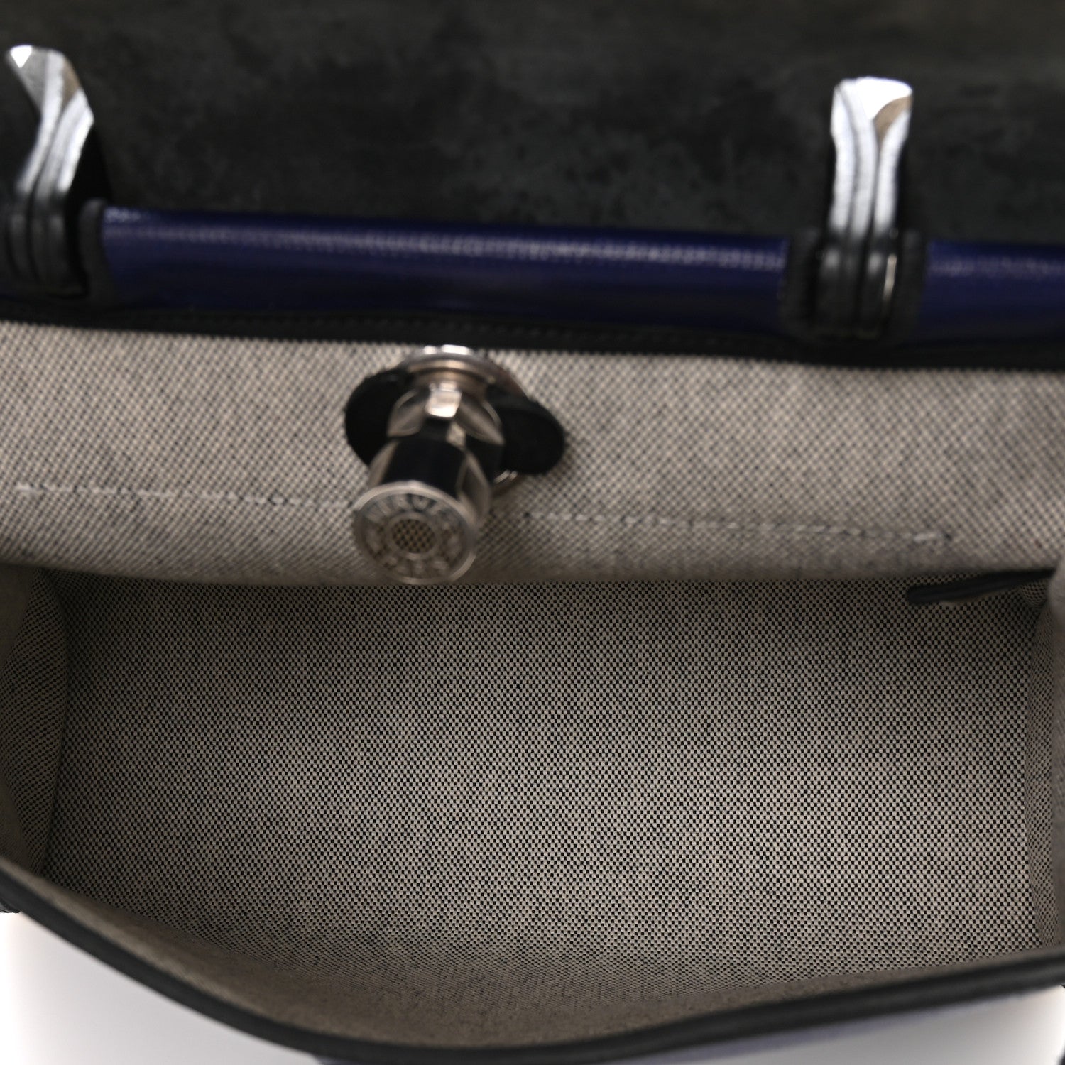 Hermes Toile H Berline Vache Hunter Herbag Zip PM 31 Bleu Saphir Black 6 of 11