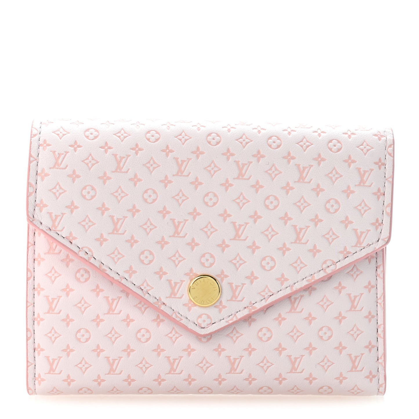 Calfskin Nanogram Embossed Victorine Wallet Light Bliss