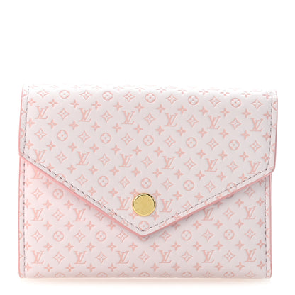 Louis Vuitton Calfskin Nanogram Embossed Victorine Wallet Light Bliss 1 of 6
