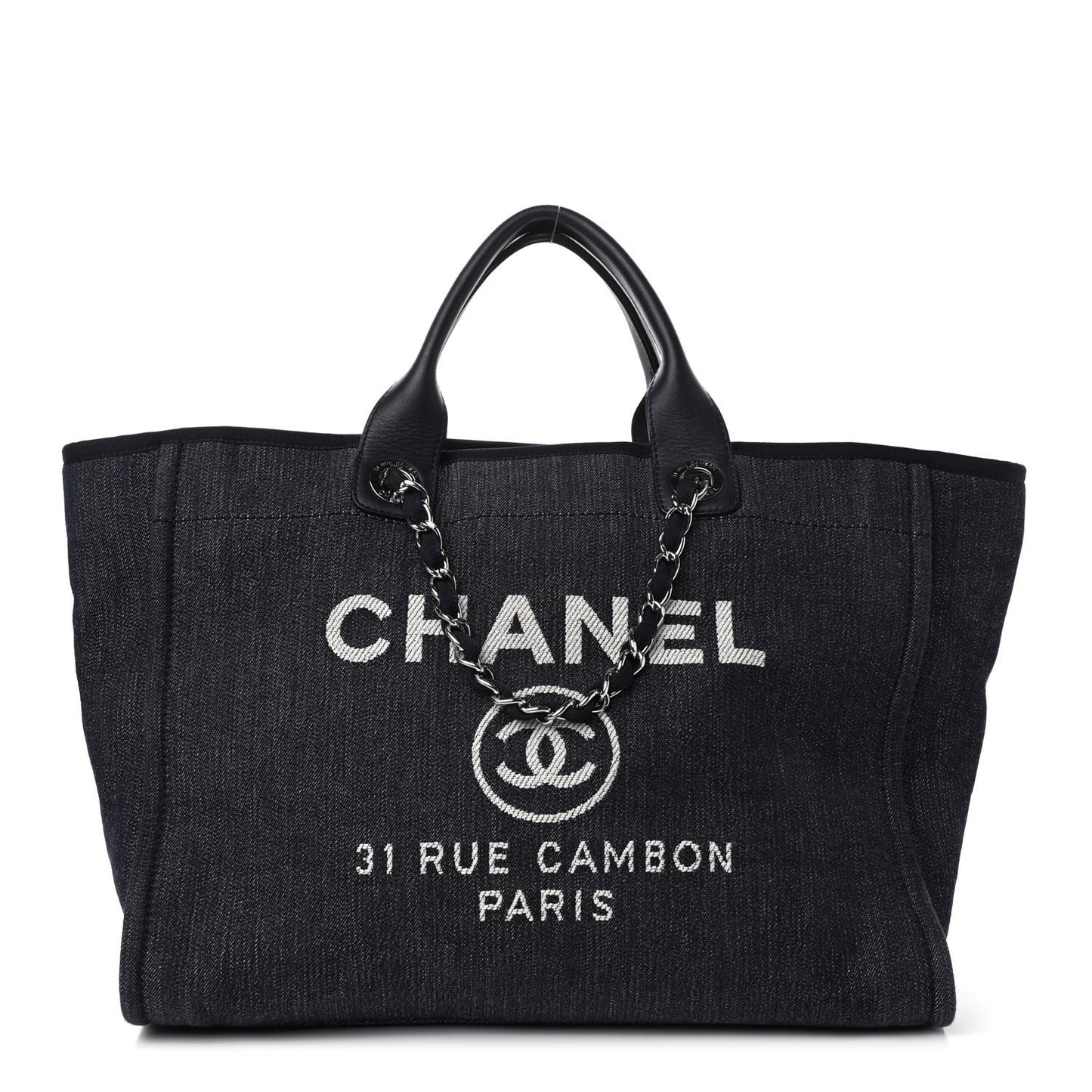 Denim Medium Deauville Tote Dark Blue