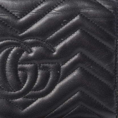 Gucci Calfskin Matelasse GG Marmont Chain Wallet Black 14 of 14
