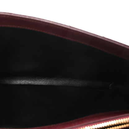 Saint Laurent Grain De Poudre Matelasse Chevron Monogram Chain Wallet Rouge Legion 5 of 10