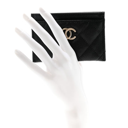 Chanel Caviar Quilted Studded CC Card Holder Black 2 of 9