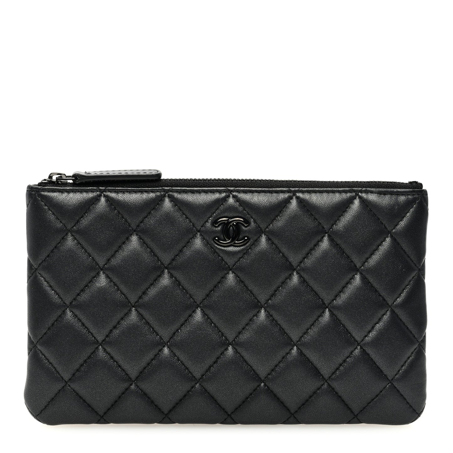 Lambskin Quilted Cosmetic Case So Black