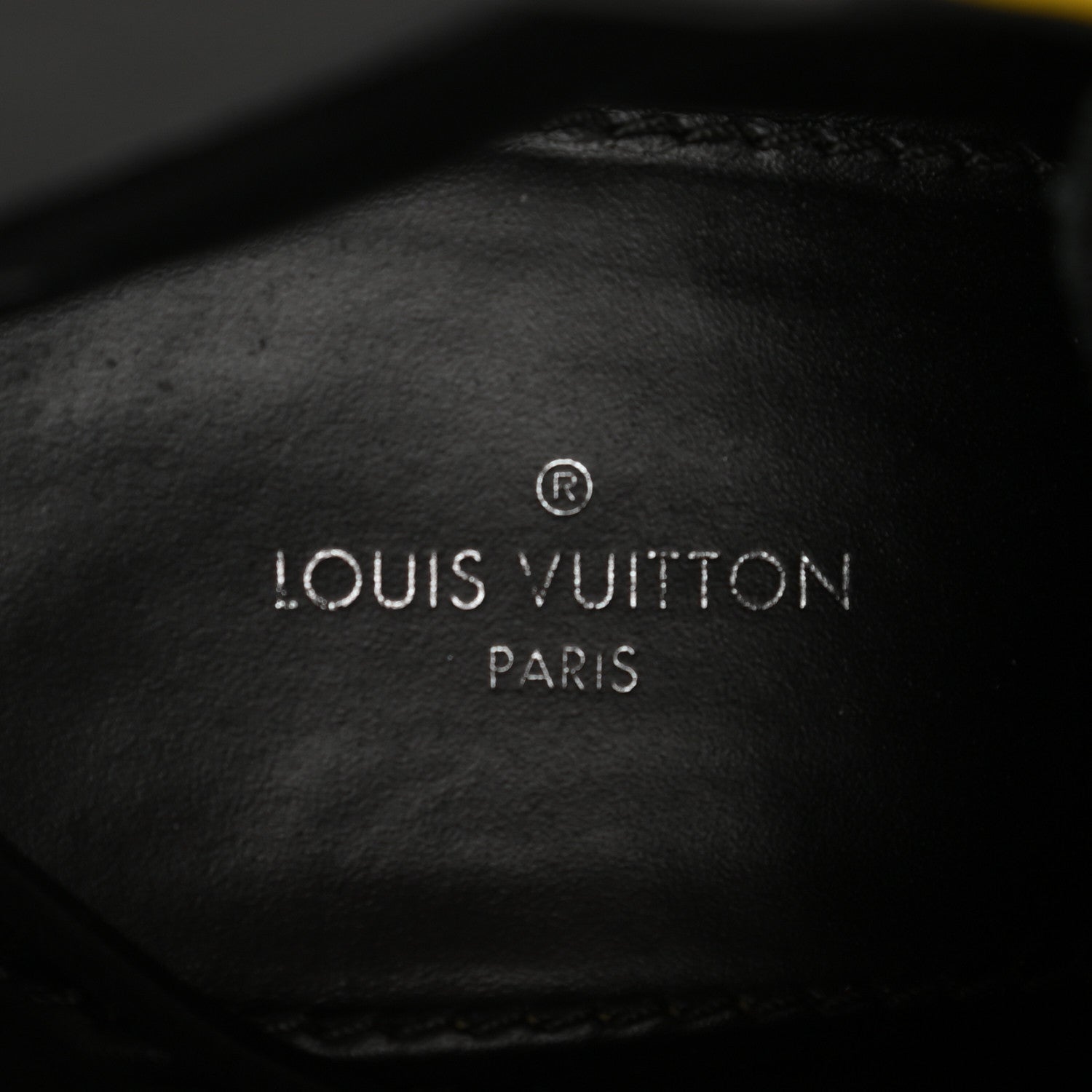 Louis Vuitton Metallic Calfskin Technical Fabric Digital Gate Ankle Boots 41 Black Red 7 of 16