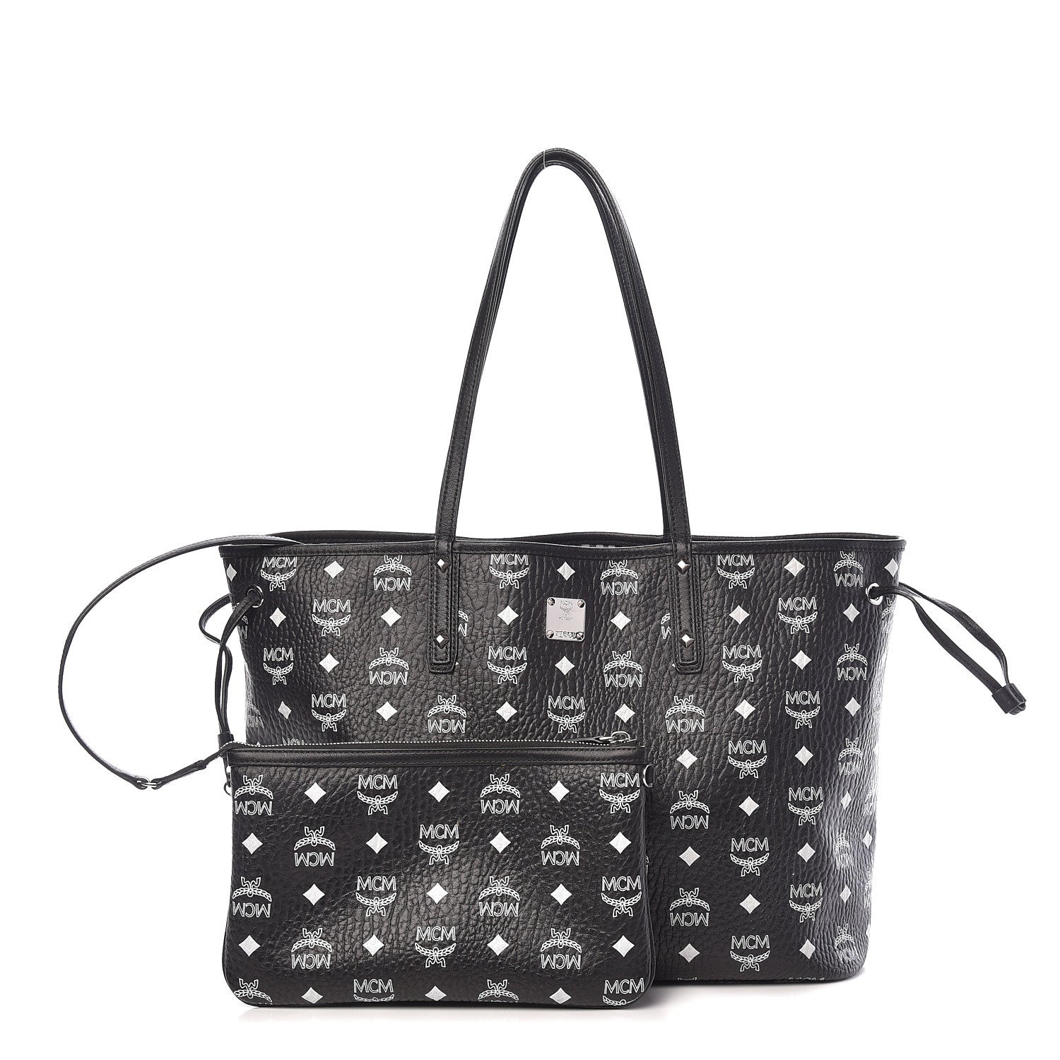 MCM Visetos Medium Reversible Shopper Tote Black 1 of 22