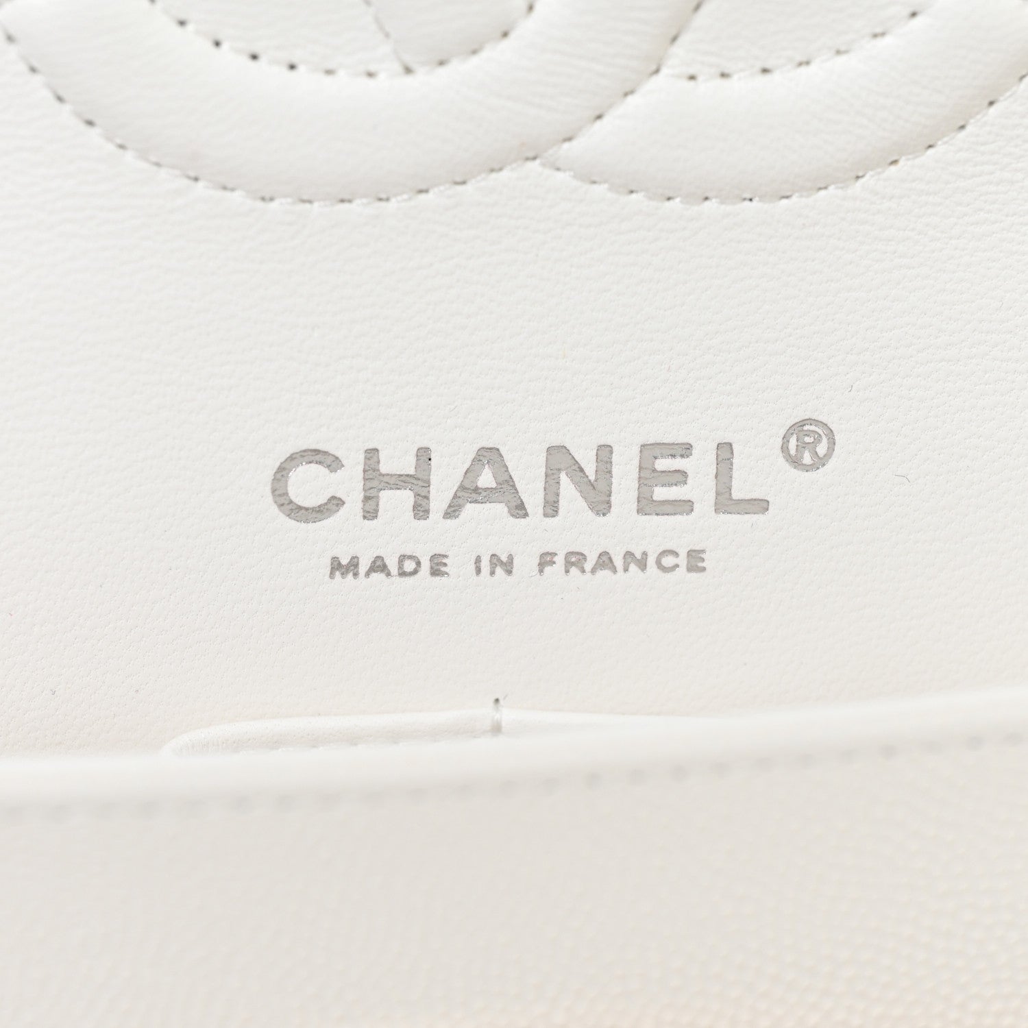 Chanel Caviar Quilted Medium Double Flap White 6 of 13