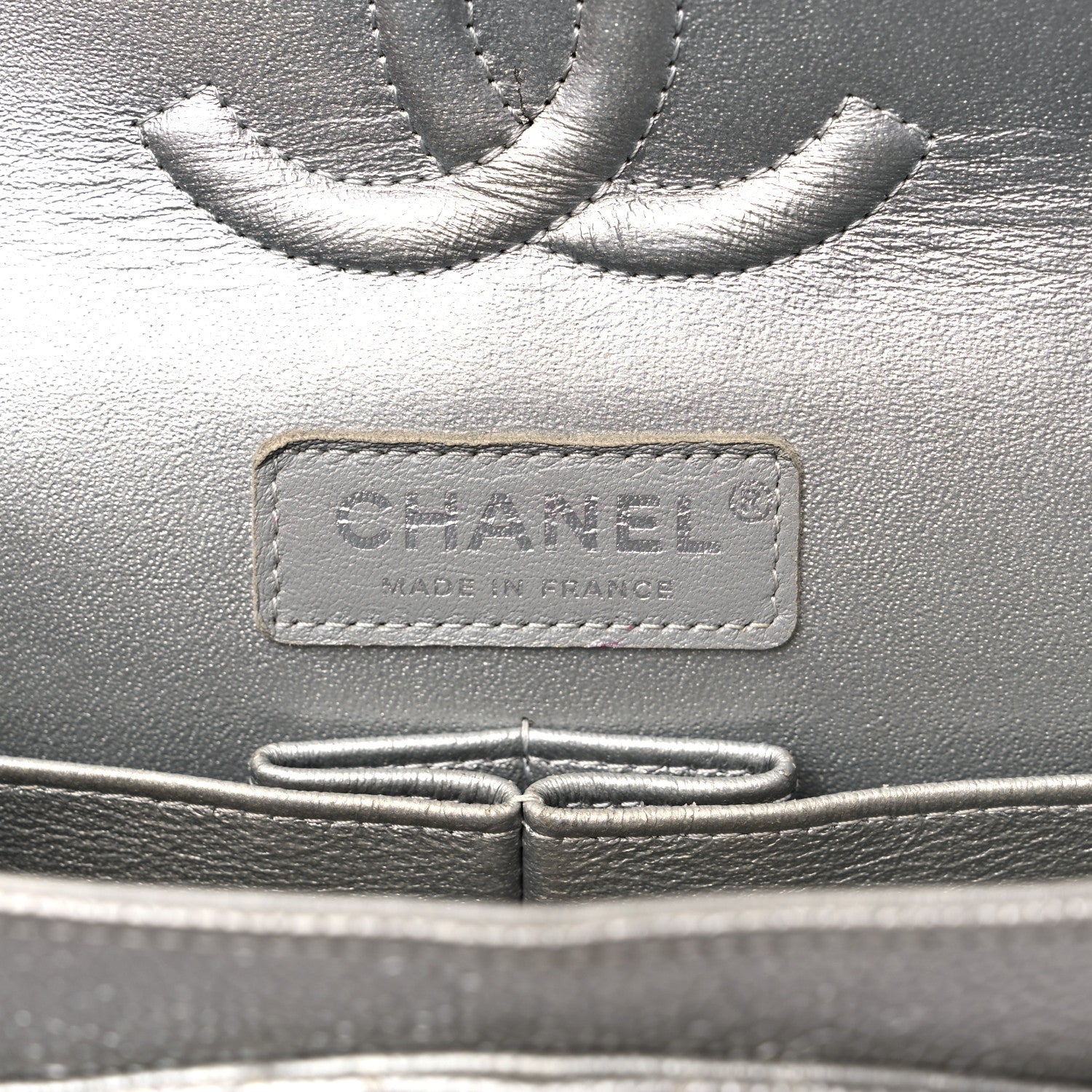 Chanel Metallic Caviar Quilted Medium Double Flap Silver 6 of 15