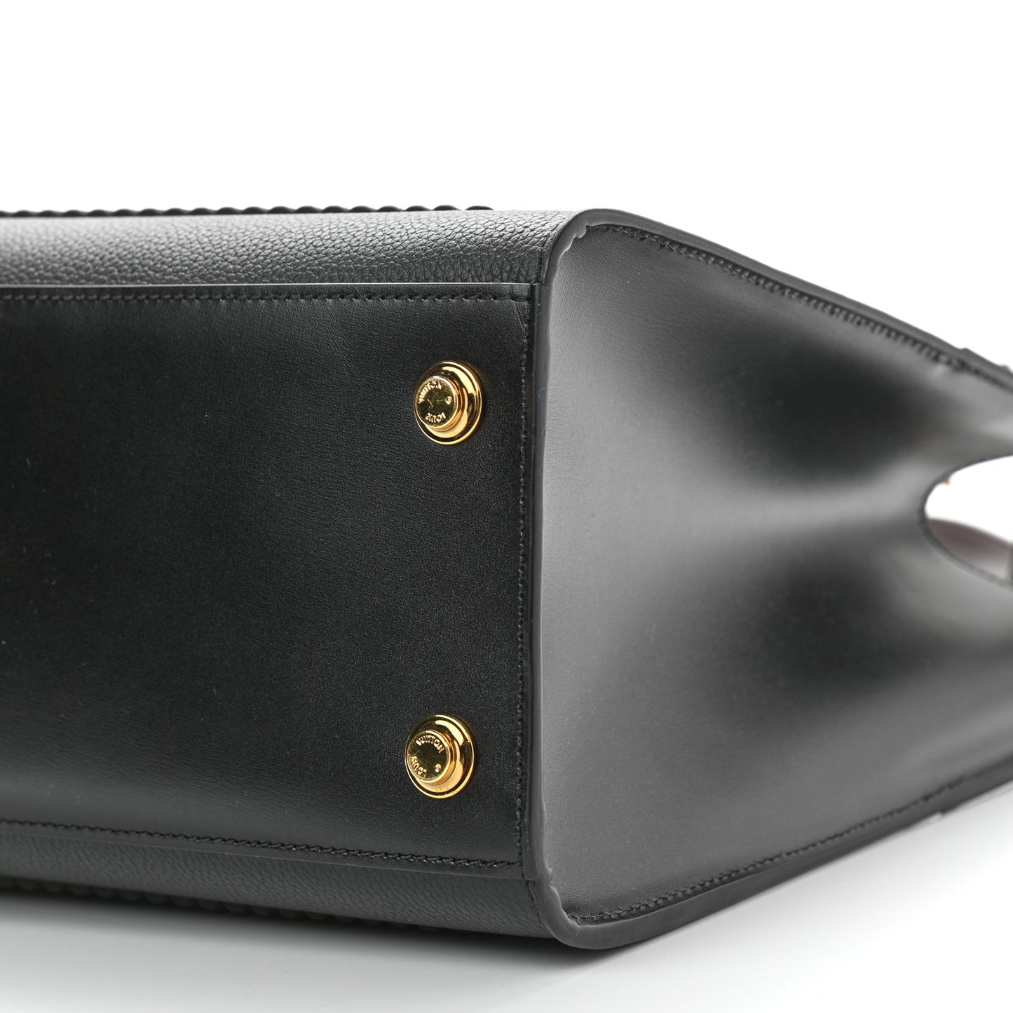 Calfskin Monogram City Steamer MM Black White