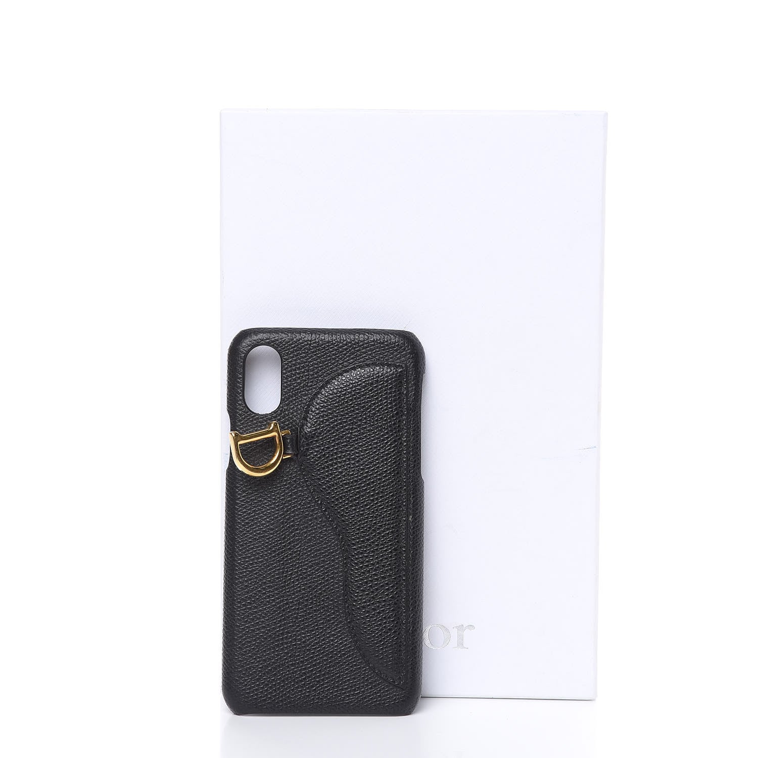 Christian Dior Grained Calfskin Saddle iPhone X Case Black 9 of 9
