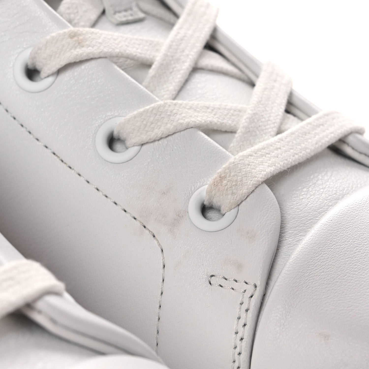 Hermes Calfskin Womens Happiness High Top Sneakers 36.5 White 11 of 12