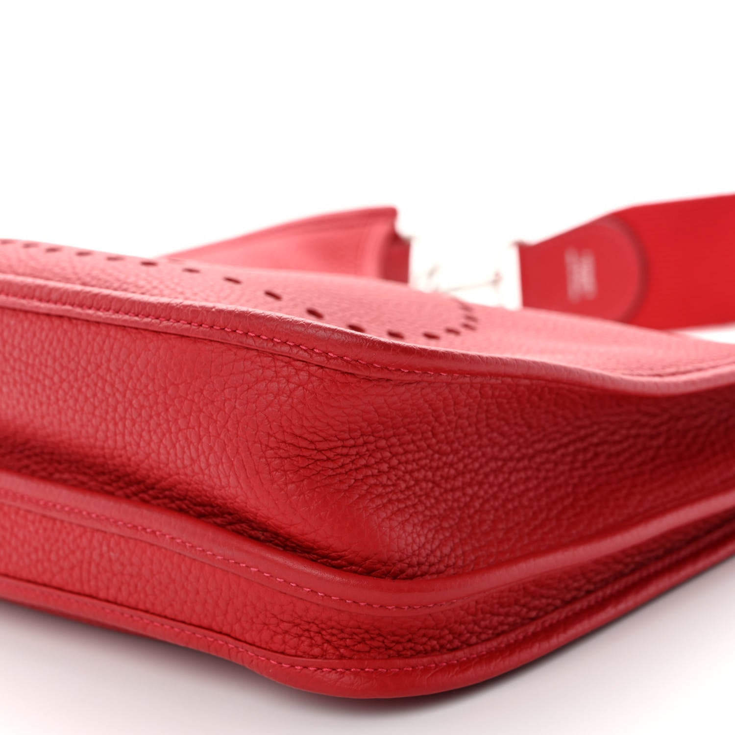 Hermes Taurillon Clemence Evelyne III PM Rouge Casaque 10 of 10