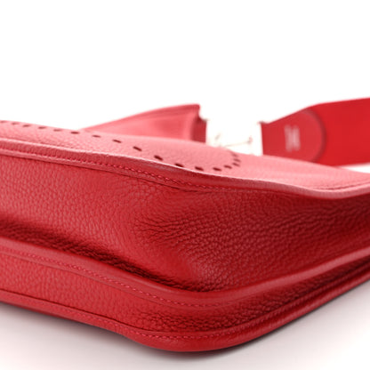 Hermes Taurillon Clemence Evelyne III PM Rouge Casaque 10 of 10