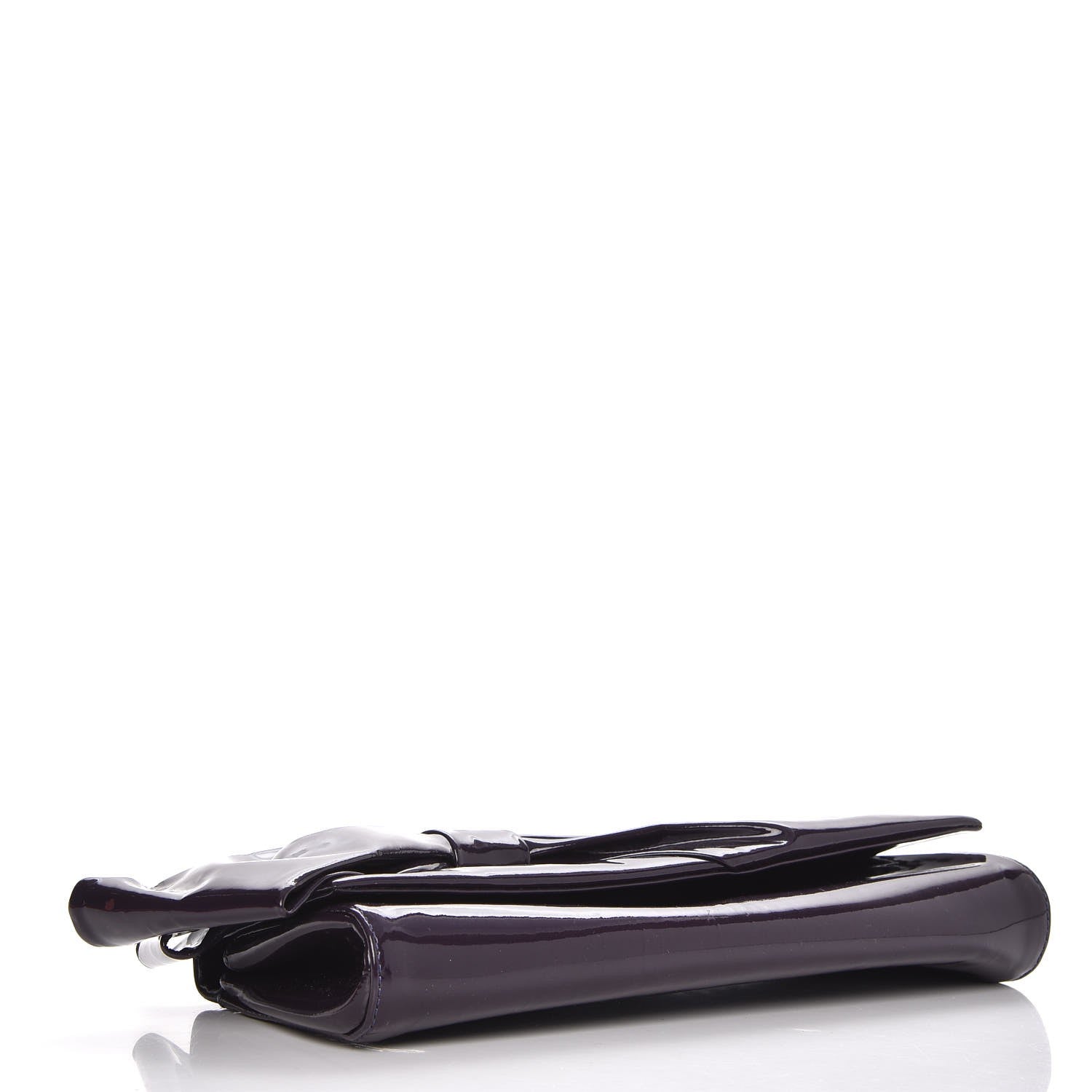Christian Louboutin Patent Calfskin Aionoeud Bow Clutch Purple 4 of 9