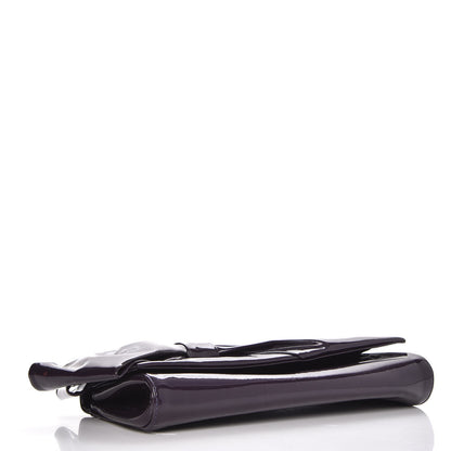 Christian Louboutin Patent Calfskin Aionoeud Bow Clutch Purple 4 of 9