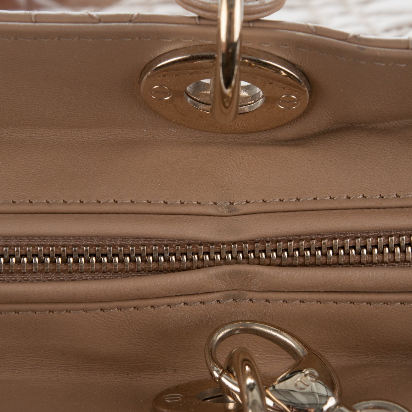 Lambskin Cannage Large Lady Dior Beige