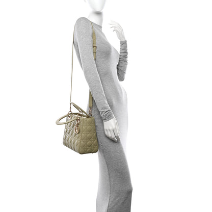 Christian Dior Lambskin Cannage Medium Lady Dior Pastel Peyote Green 2 of 11