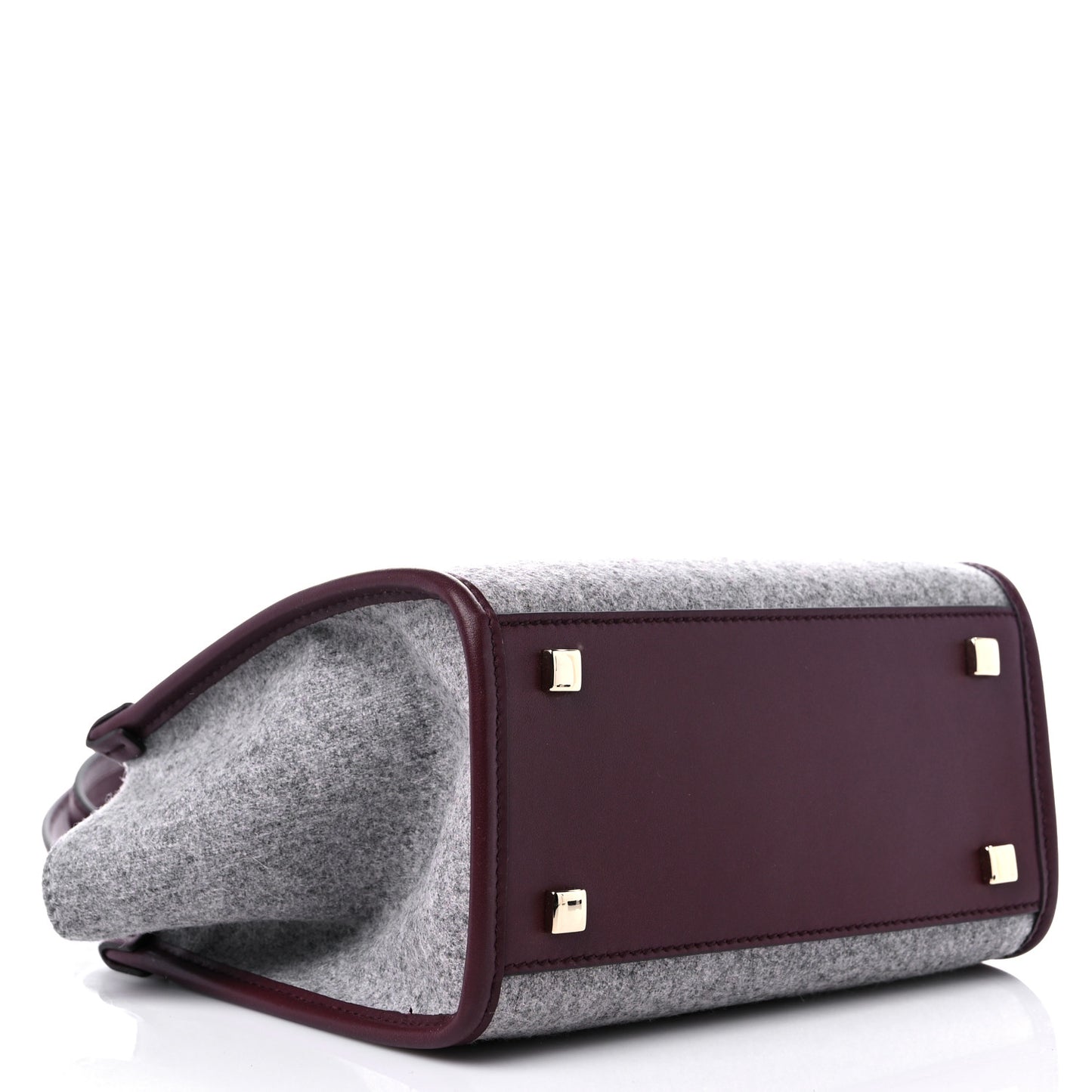 Felt Varenne Tote Marl Grey Burgundy