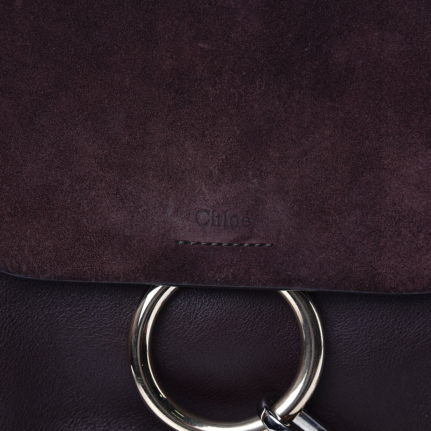 Chloe Suede Calfskin Small Faye Backpack Carbon Brown 7 of 12