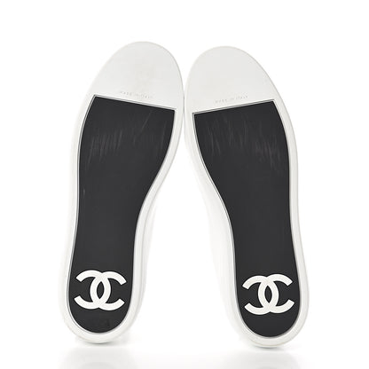 Chanel Calfskin Womens CC Sneakers 39.5 Black White 7 of 7