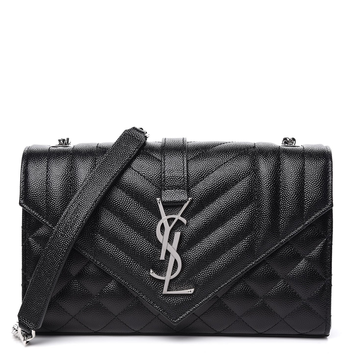 Grain De Poudre Tri-Quilt Monogram Small College Bag Black