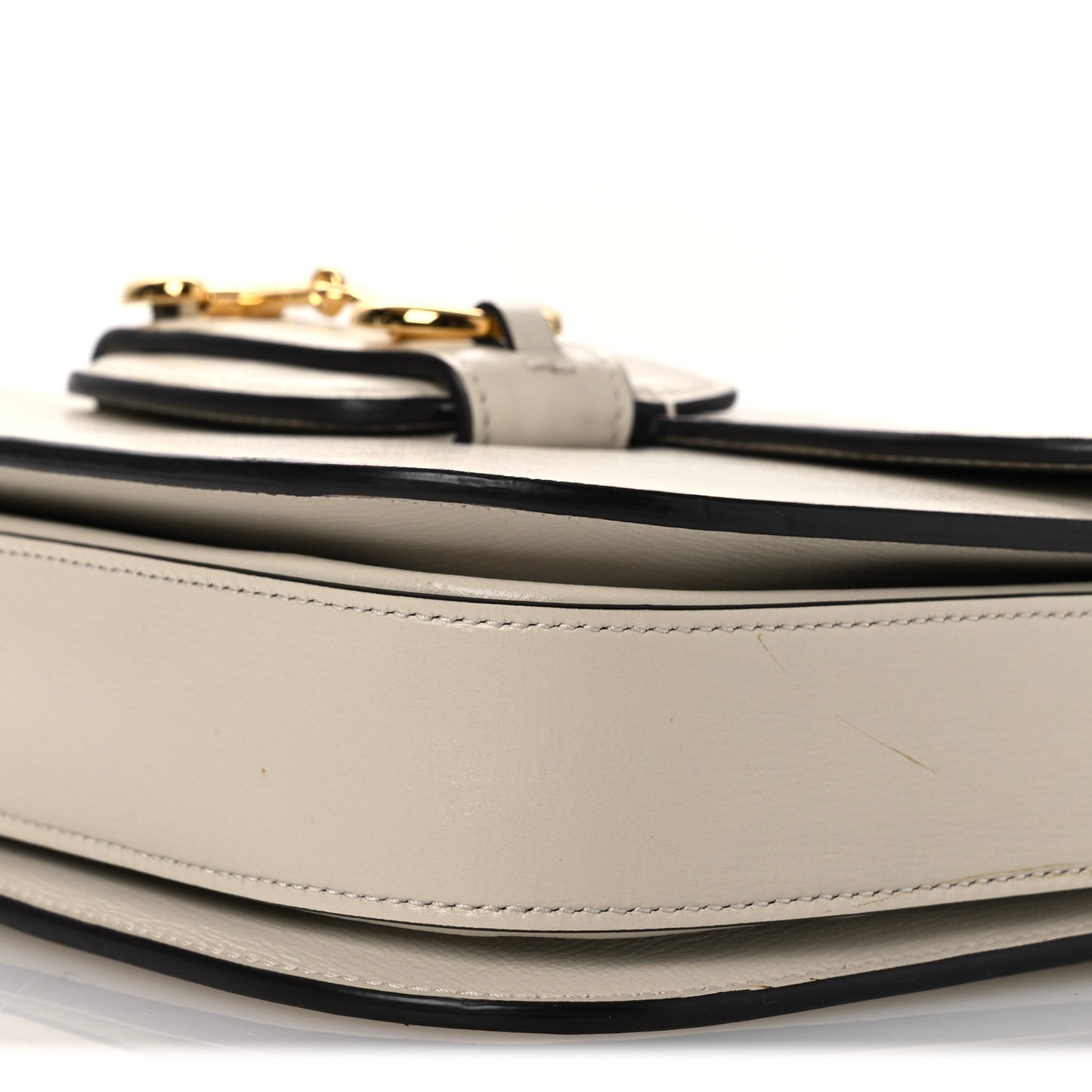 Azalea Calfskin Horsebit 1955 Shoulder Bag Mystic White