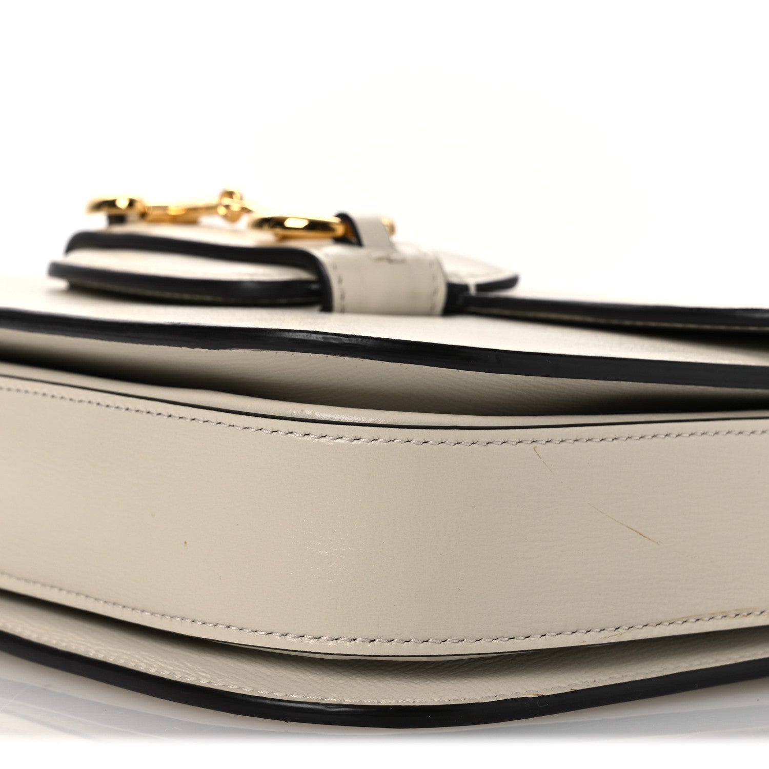 Gucci Azalea Calfskin Horsebit 1955 Shoulder Bag Mystic White 10 of 12
