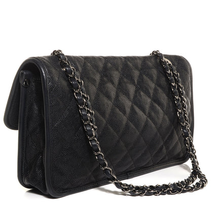 Chanel Caviar French Riviera Large Flap Black 3 of 10