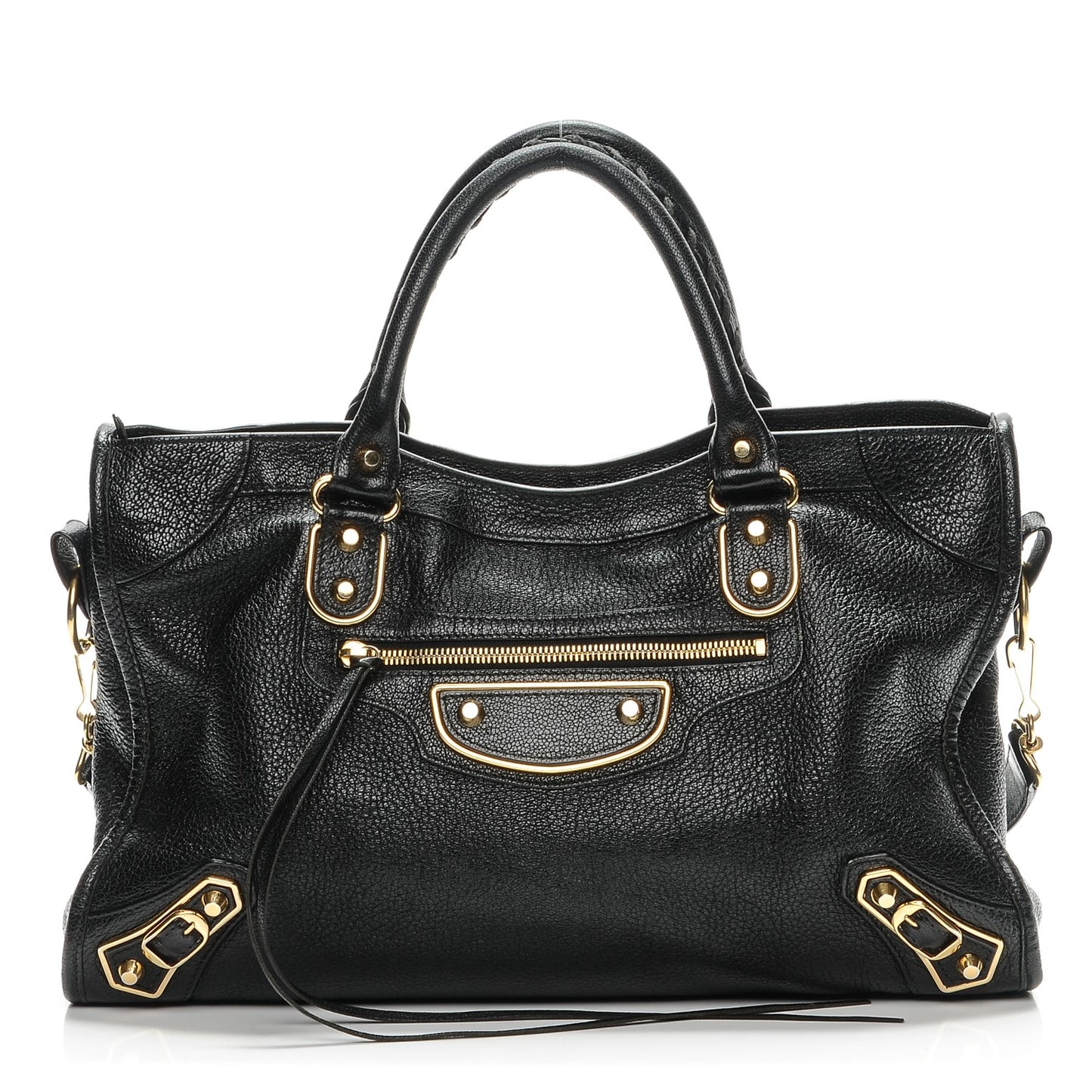 Chevre Gold Metallic Edge Hardware City Black
