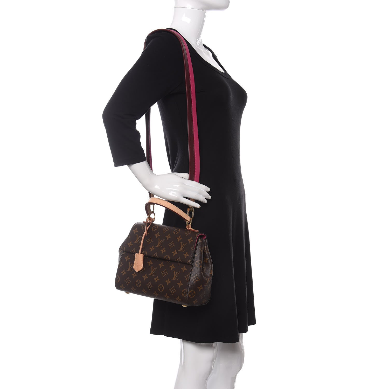 Louis Vuitton Monogram Cluny BB Bordeaux Fuchsia 2 of 13