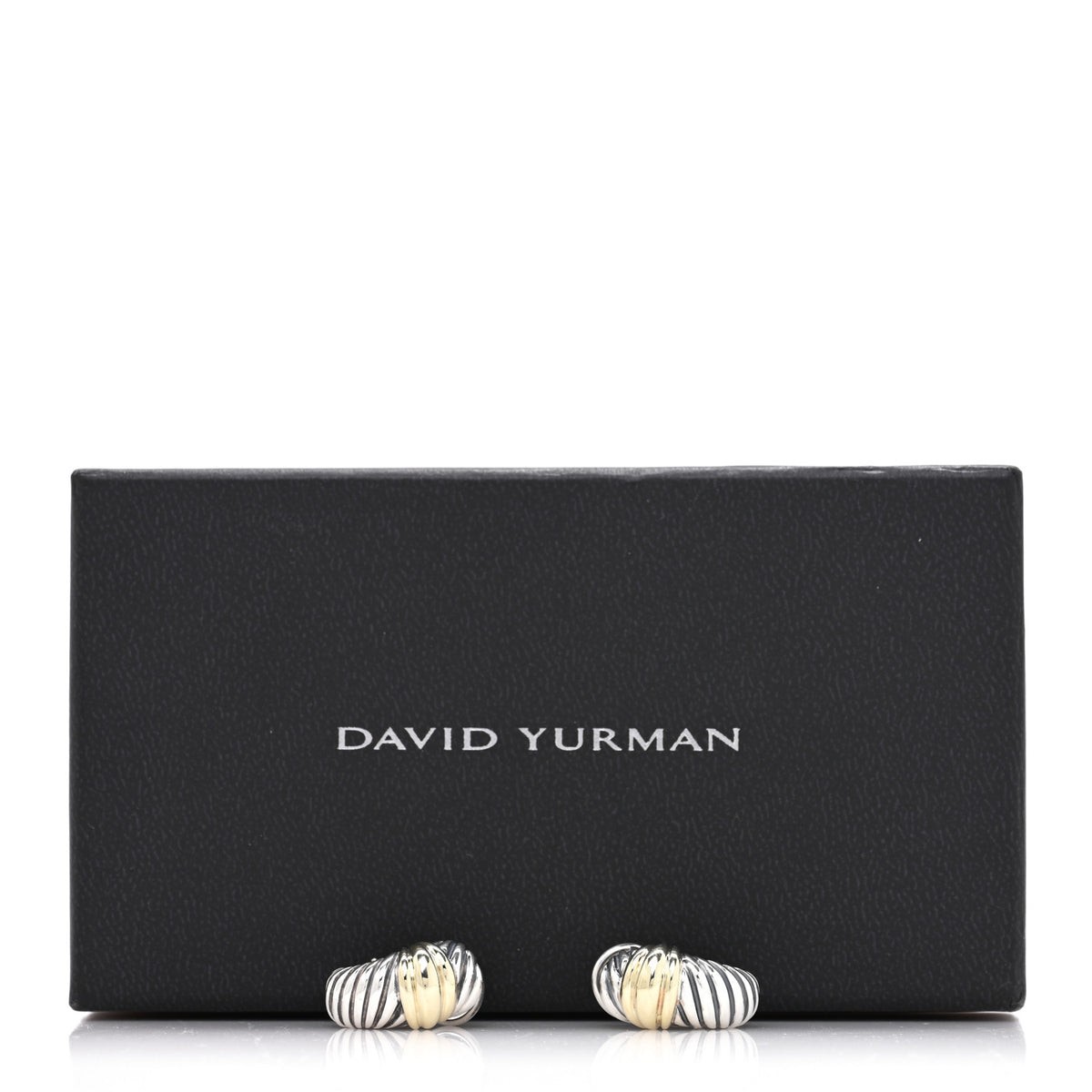 David Yurman Sterling Silver 14K Yellow Gold Thoroughbred Shrimp Earrings 5 of 5