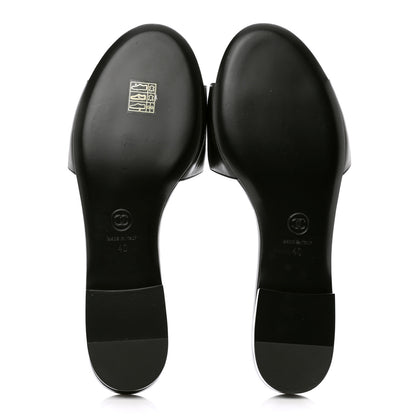 Chanel Lambskin Camellia CC Slides 40 Black 5 of 8
